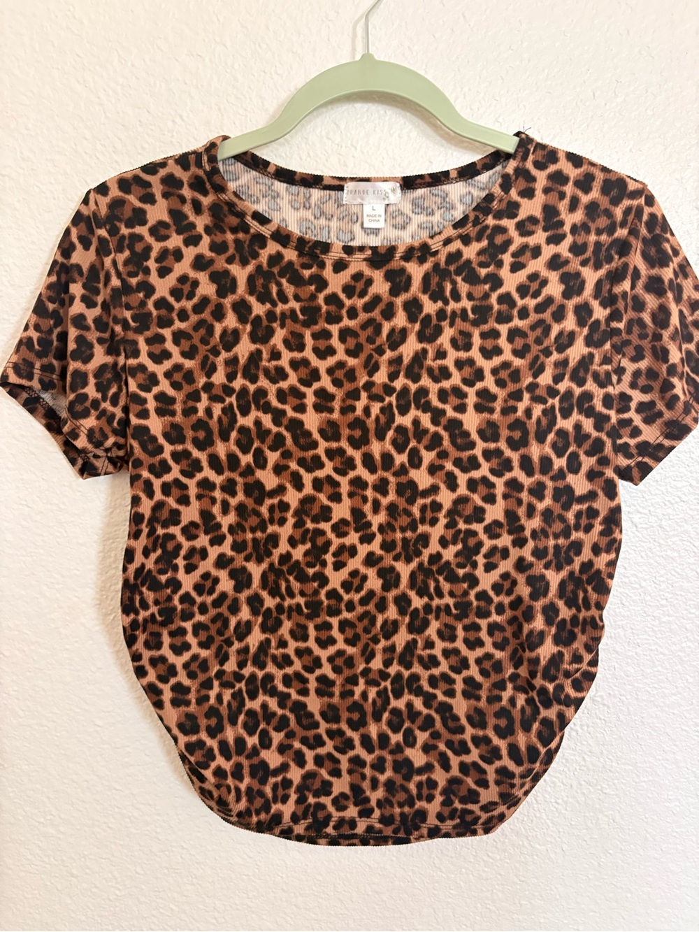 Leopard Print Short Sleeve Tee - Brown by A New Day
